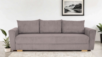 INOSIGN 3-Sitzer MAGHERA Schlafsofa mit Bettkasten, in hochwertiger Verarbeitung, mit Wellenunterfederung, Cord und Struktur-Bezug, B/H/T 230/92,5/79 cm