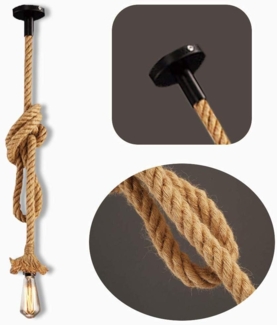 LED Line Hängeleuchte Hängelampe Vintage Seilampe Pendelleuchte Aluminium Lampenfassung 10cm E27 Fassung Camel 4 Meter 1x E27 Fassung