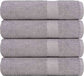 Handtücher 4 Stk. Grau 50x100 cm 360 g/m² 100% Baumwolle 136831