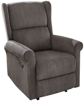 Fernsehsessel Samu / Samara , Polyester, Stoff , Grau , 77 x 106 x 95 cm
