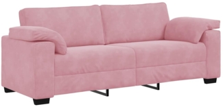 vidaXL 3-Sitzer-Sofa Rosa 178 cm Samt 4105280