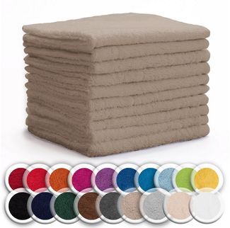 NatureMark Seiftuch Frottier Seiftücher 10er Pack 30x30cm, 100% Baumwolle, (10-St), Frottier Waschlappen Seiflappen 30 x 30 cm, Sand
