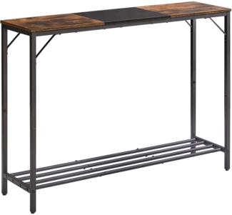 YMYNY Konsolentisch Beistelltisch Spleißdesign Schmaler Sofatisch 107×30×78CM