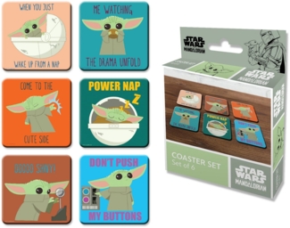 Star Wars Getränkeuntersetzer Star Wars Mandalorian - Untersetzer - 6er Set (NEU & OVP), 6-tlg.