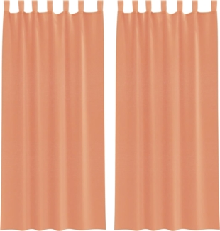vidaXL Voile Vorhänge mit Schlaufen 2 Stk. Terrakottarot 140x245 cm 4102324