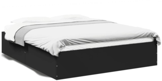 vidaXL Bettgestell Schwarz 150x200 cm Holzwerkstoff 3281008