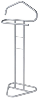 IDIMEX Herrendiener CAMILO, Stummer Diener Kleiderablage mit Hosenbügel aus Metall hellgrau