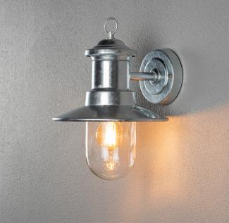 KONSTSMIDE No. 7346-320 Aussenwandleuchte Napoli E27 galvanisiert klares Glas