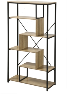 Casâme Bücherregal mit Regalen auf 6 Etagen H160 cm - Dunkles Holz