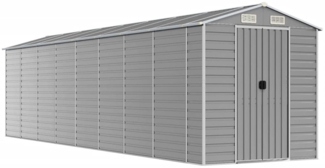 vidaXL Gerätehaus Hellgrau 191x725x198 cm Verzinkter Stahl 3188249