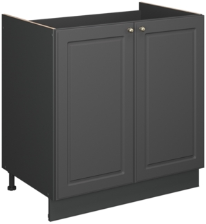 Spülenunterschrank Fame-Line Anthrazit-Gold Landhaus 80 cm , AP Eiche Vicco