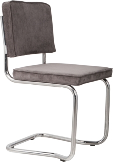 ZUIVER Retro Esszimmerstuhl RIDGE KINK RIB Grau