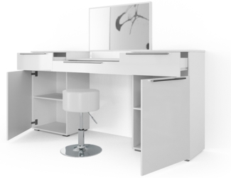 Vicco Schminktisch Weiß 190 cm mit Hocker, Lilli