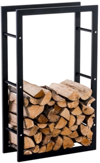 CLP Kaminholzständer Keri V3 schwarz,25x80x100 cm
