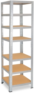 shelfplaza HOME 230x60x60 cm Schwerlastregal in grau-verzinkt mit 7 Böden und 125 kg Traglast pro Boden