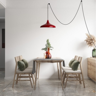 Bamyum Pendelleuchte Champion Pendelleuchte mit Stecker 35 cm, Metall mit 450 cm Kabel, ohne Leuchtmittel