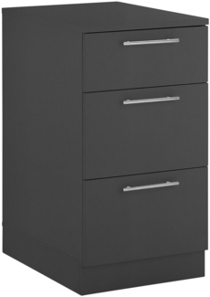 Unterschrank >LAUNDREEZY< in Anthrazit, Holzwerkstoff - 50x93x68cm (BxHxT)