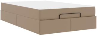 vidaXL Bettgestell mit Matratze Cappuccino 120 x 190 cm Kunstleder 3399420