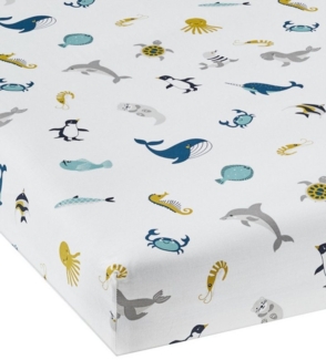 vertbaudet Spannbettlaken Kinder Spannbettlaken OZEAN, Baumwolle