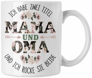Trendation Tasse Mama und Oma Tasse Geschenk für Oma Weihnachten Geburtstag Lustige