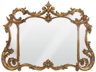 Casa Padrino Barock Wandspiegel Gold H 99 cm, B 128 cm - Edel & Prunkvoll