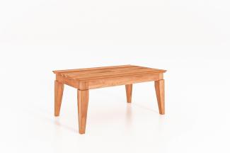 Couchtisch Sydo aus Kernbuche massiv 80x80x50 cm mit Holzbeinen