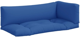 vidaXL Palettenkissen 3-tlg. Blau Stoff 360954