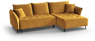 Beautysofa Polsterecke Bali Die Lieferung beinhaltet die Lieferung in die Wohnung, mit Schlaffunktion, Bettkasten, universelle Ottomane, Polsterecksofa mit schwarze Metallbeine,Schlafcouch