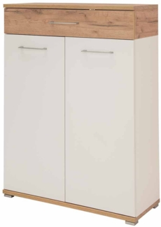 Schuhschrank Toronto / GW-Topix , Holzwerkstoff , Weiß, Holzfarben , 89 x 118 x 37 cm