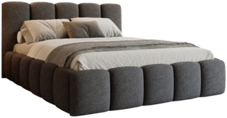 Deine Möbel 24 Polsterbett VIVIAN Bett Komplettbett Bouclé mit Bettkasten und Lattenrost (Set, 3-tlg, Beige Creme Grau Hellgrau Dunkelgrau Weiß), 140x200 160x200 180x200 200x200 cm