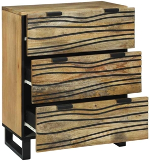 vidaXL Sideboard Braun 60 x 33.5 x 75 cm Massivholz Mango 4017939