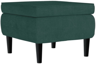 vidaXL Hocker mit Holzbeinen Dunkelgrün Samt [329438]