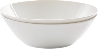 Retsch Arzberg Schale Servierschale HEIKE WEISS 23 cm, Set 2-teilig, rund Porzellan, Porzellan, (Set, 2-tlg), Formschöne Servier- & Beilagenschalen im 2er Pack – edel & zeitlos -