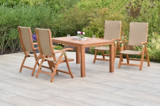Capri Set 5tlg, Ausziehtisch modern