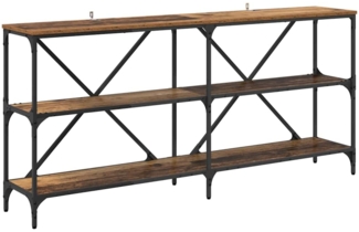 vidaXL Konsolentisch mit Regal Altholz 160 x 30 x 75 cm Holzwerkstoff 881902