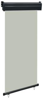vidaXL Balkon-Seitenmarkise 105x250 cm Grau 48416