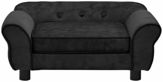 vidaXL Hundesofa Schwarz 72x45x30 cm Plüsch 171038