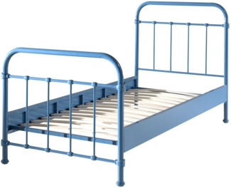 Metallbett Karlyn 210x98x111 Einzelbett Metall Blau