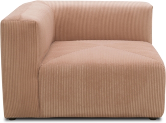 DOMO. collection Polsterecke 800011, Modul-Polstersessel, quadratisch, individuell kombinierbar, Cord, Armsessel, Cocktailsessel, Loungesessel, 108 x 108 x 69 (BxTxH), rose