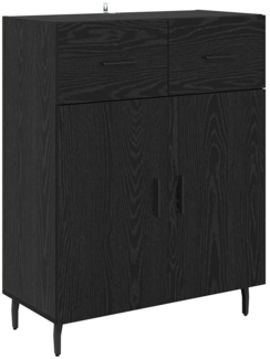 vidaXL Sideboard Schwarz Eichen-Optik 69,5 x 34 x 90 cm Holzwerkstoff 882301