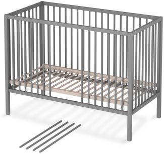 Sämann Babybett Sleepy 60x120 cm, grau