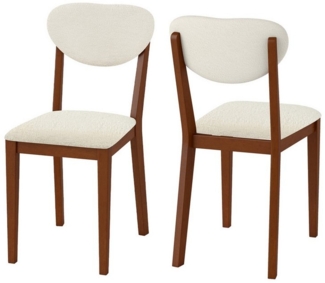 COSTWAY Esszimmerstuhl (2 St), Küchenstühle mit gepolsterter Sitz & Rückenlehne, 180kg