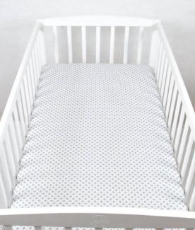 BABYLUX Spannbetttuch 60x120 cm Baby SPANNBETTLAKEN Baumwolle Kinderbett 106. Marokko Grau