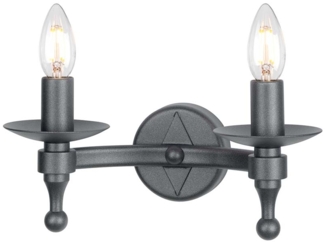 Wandleuchte, Graphit, Eisen, B 30,5 cm