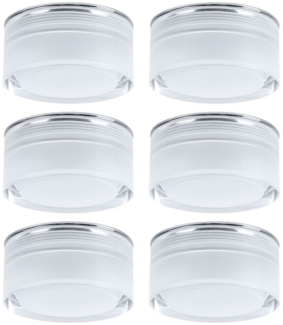 6er Set LED Einbauleuchten, klar, 7 cm, TINUS