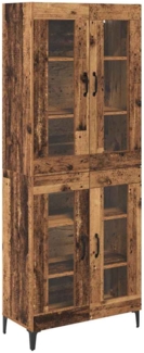 vidaXL Highboard Wandmontiert Altholz 69,5 x 34 x 180 cm Holzwerkstoff 3415615