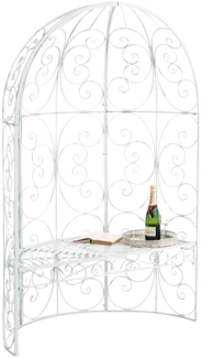 CLP Halbpavillon Rosie mit Sitzbank,antik weiß