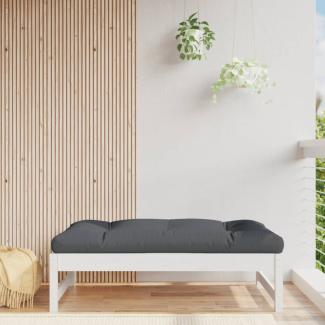 vidaXL Gartenhocker Weiß 120x80 cm Massivholz Kiefer 825738