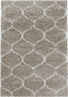 Hochflor Teppich Serena Läufer - 60x110 cm - Beige