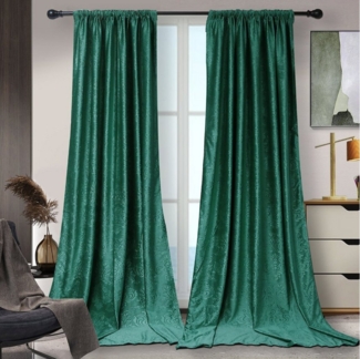 BTTO V&G Vorhang Gardinen Blickdicht Vorhang Samt Velvet Kräuselband (2 St), blickdicht, Vorhang Wohnzimmer